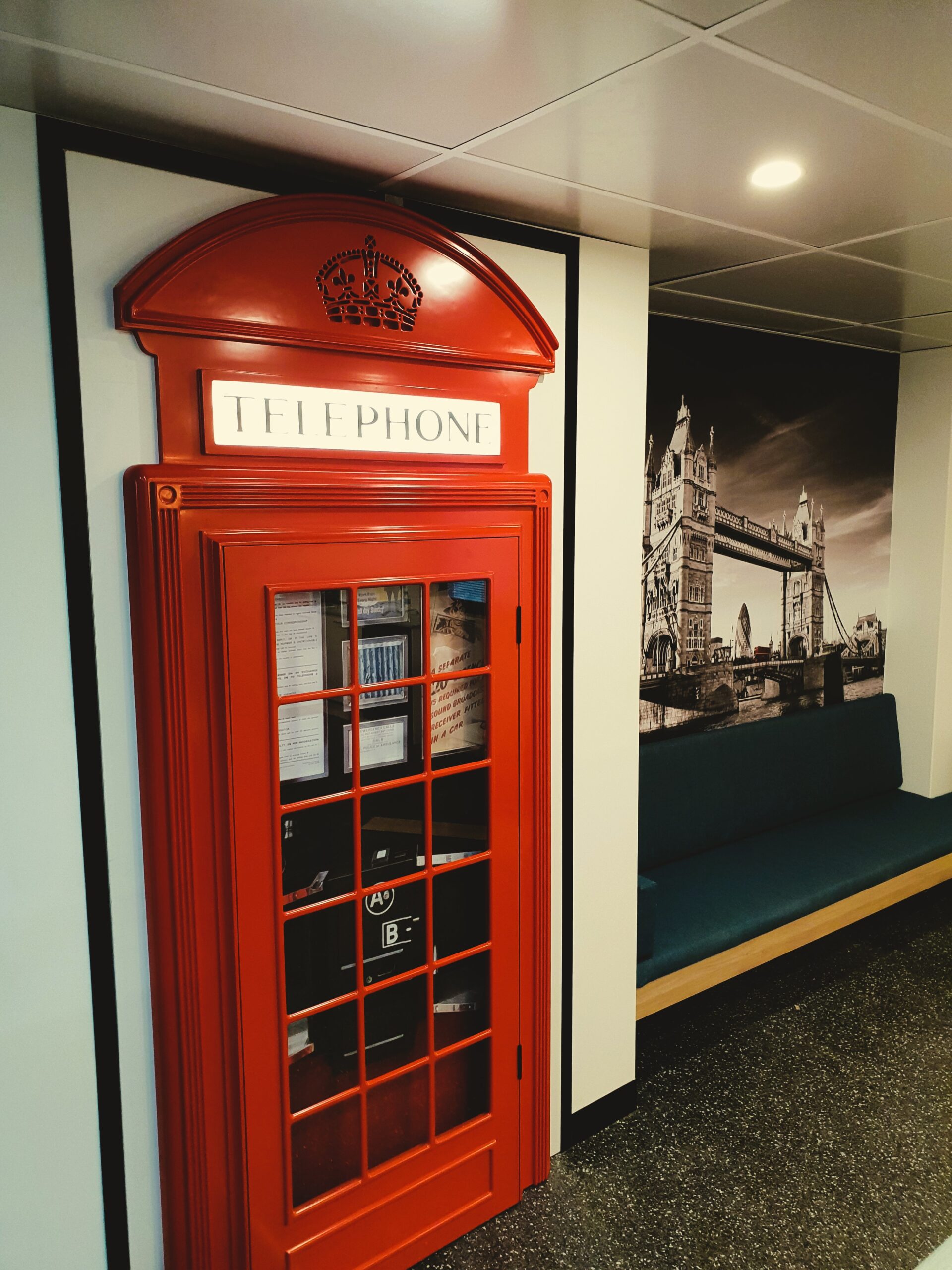 Custom replica British telephone booth
